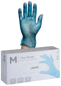 Blue Vinyl Gloves Pack of 100