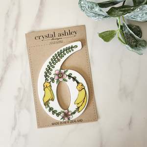 NZ Floral House Number & Letters - NZ Made - Select Yours
