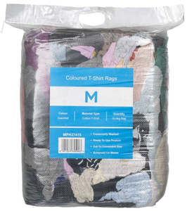 Coloured Cotton T-Shirt Rags - 10kg