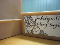 Handmade patchouli and clary sage soap pack