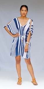 Dress: FEMI NAVY STRIPE KAFTAN