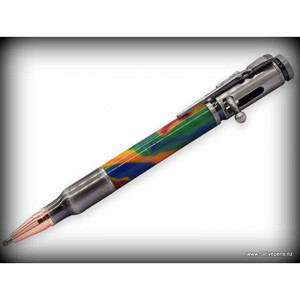 Ball Point Kits: Bolt Action Bullet Pen Kit - Antique Pewter