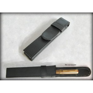 Accessories: Leatherette Pen Pouch - Black