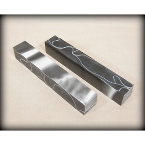 Acrylic Blanks: Acrylic Blank - Black with White Line