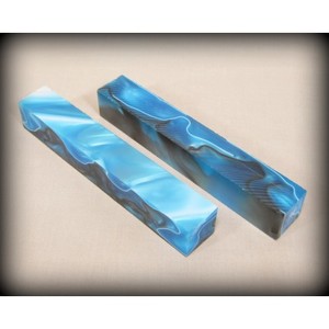Acrylic Blanks: Acrylic Blank - Royal Blue with White and Black Lines