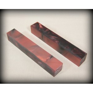 Acrylic Blanks: Acrylic Blank - Carmine and Black Line
