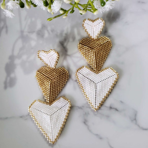 Heart Miyuki maxi Earrings - Nativo Nativo International