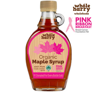 Whole Harry x Pink Ribbon - Organic Maple Syrup Grade A Amber 250ml Bottle