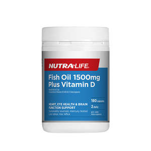 Nutralife: Nutralife Fish Oil 1500mg + Vitamin D 180s