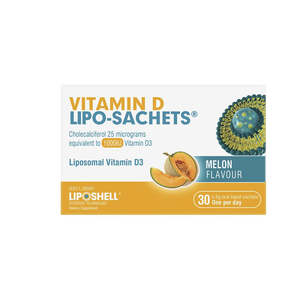 New Collection: LIPOSHELL Vitamin D Lipo-Sachets® Melon 30 Pack