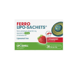 LIPOSHELL Ferro Lipo-Sachets® Iron Supplement 30 Pack