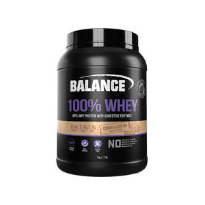 Protein: Balance 100 Whey Natural Cookies & Cream 1kg