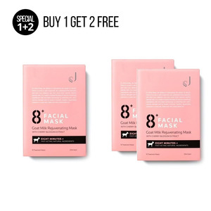 Womens Health: 8+ Minutes Facial Mask Goat Milk Rejuvenating 10 X 25ml 1+2