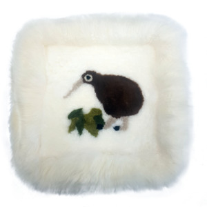 Household Goods: Auskin High Wool Cushion Square - Kiwi 40cm X 40cm