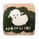 Auskin Short Wool Cushion Square - Baby Lamb on Grass 45cm X 45cm