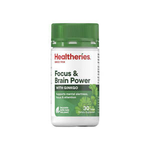 Healtheries Focus and Brain Power with Ginkgo 30c