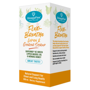 OmegaFlex - Flexi-Breathe lemon & ginger syrup 200mL
