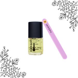 Bundles: Hanami Nail Care Bundle - Cuticle Oil + Glass Nail File & Buffer