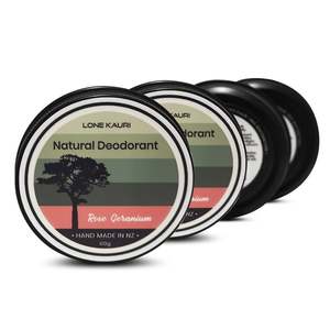 Deodorants: Lone Kauri Natural Deodorant 60g - Rose Geranium - Aluminium Free