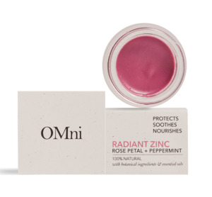 Lip Balms: OMni Radiant Zinc 8g - Rose Petal + Peppermint