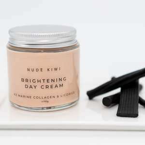 Nude Kiwi: Nude Kiwi Brightening Day Cream 100g - NZ Marine Collagen & Licorice