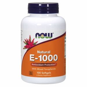 Supplements: NOW Vitamin E-1000iu 100sgels