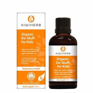 Childrens Health Well Being: Kiwiherb Organic De-Stuff for Kids 50ml