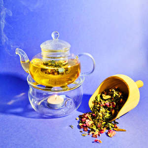Teas Drinks: Magic T Blends Glass Teapot & Warmer Set