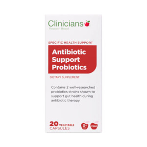 Pro Pre Biotics: Clinicians Antibiotic Support Probiotics 20's