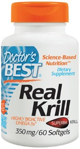 Joint Arthritis Care: Doctors Best Real Krill 350mg 60softgels
