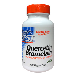 Allergy Hayfever: Doctor's Best Quercetin Bromelain 180 Veggie Capsules