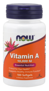 NOW Vitamin A 10,000IU Softgels 100