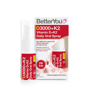 Sun Care: BetterYou DLux Vitamin D1000+k2 Oray Spray 12ml