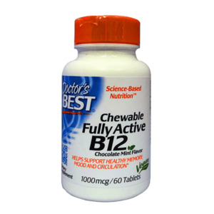 **Dr's Best Fully Active B12 1000mcg 60 Chewable Tablets