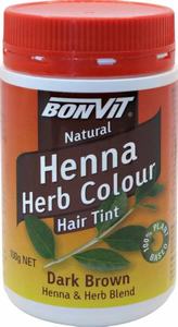 Hair Dyes: Bonvit Henna Powder - Brown 100g