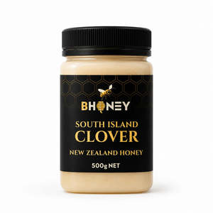 Food Bars: BHONEY (South Island) Clover NZ Honey 500g