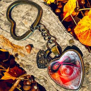 A keyring or pendant featuring a lock of your baby's first haircut, crafted&hellip;