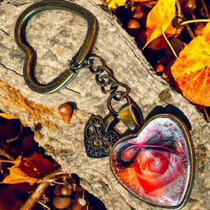 A keyring or pendant featuring a lock of your baby's first haircut, crafted&hellip;