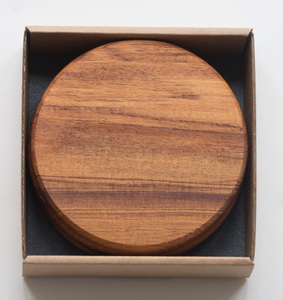 Products: Coasters – Round Plain - Set of 4 - Naturally Wood