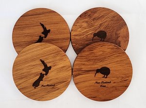 Products: Coasters Mixed Round - Naturally Wood