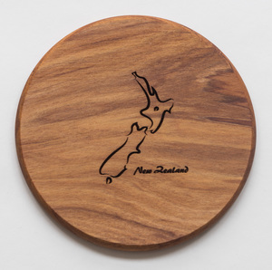 Products: Coaster Individual NZ Outline - Naturally Wood