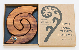 Placemat / Trivet - Kiwi Bird Paua - Naturally Wood