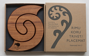 Products: Placemat / Trivet - Kiwi Bird - Naturally Wood