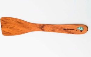 Wooden Spatula – Large Kiwi Paua - Naturally Wood
