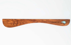 Products: Wooden Spatula - Long Handle Kiwi Bird Paua - Naturally Wood