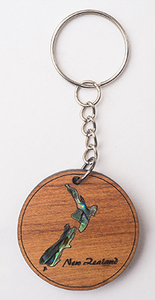 Products: Key Ring – NZ Paua - Naturally Wood