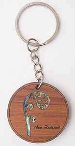 Key Ring – Koru Paua - Naturally Wood