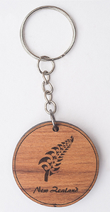 Products: Key Ring – Silver Fern - Naturally Wood