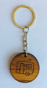 Products: Key Ring – Caravan Square - Naturally Wood