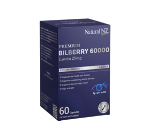 Products: Natural NZ Bilberry 60000mg 60 Caps Eye Health Support